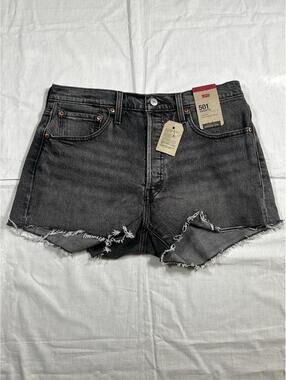 Womens Size 30 Levis 501 Jean Shorts High Rise  Gray Wash Shorts NWT